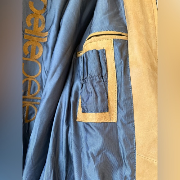 Pelle Pell Sz 62 100% leather jacket in camel color - Picture 9 of 11